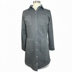 Columbia Longline Utility Shacket Button Down Coat Size Medium Knit Performance